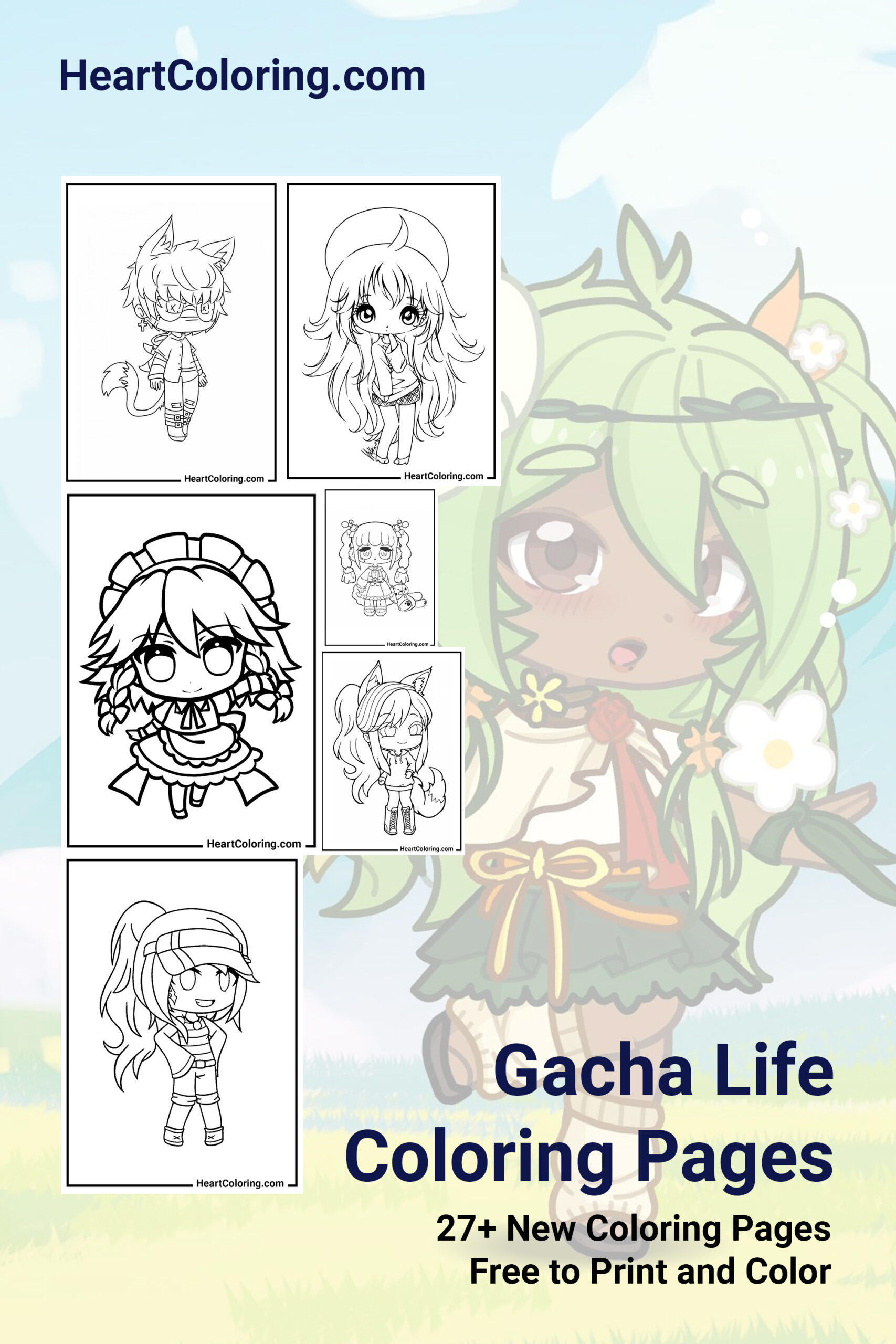Gacha Life Coloring Pages - Free for Printing and Downloading