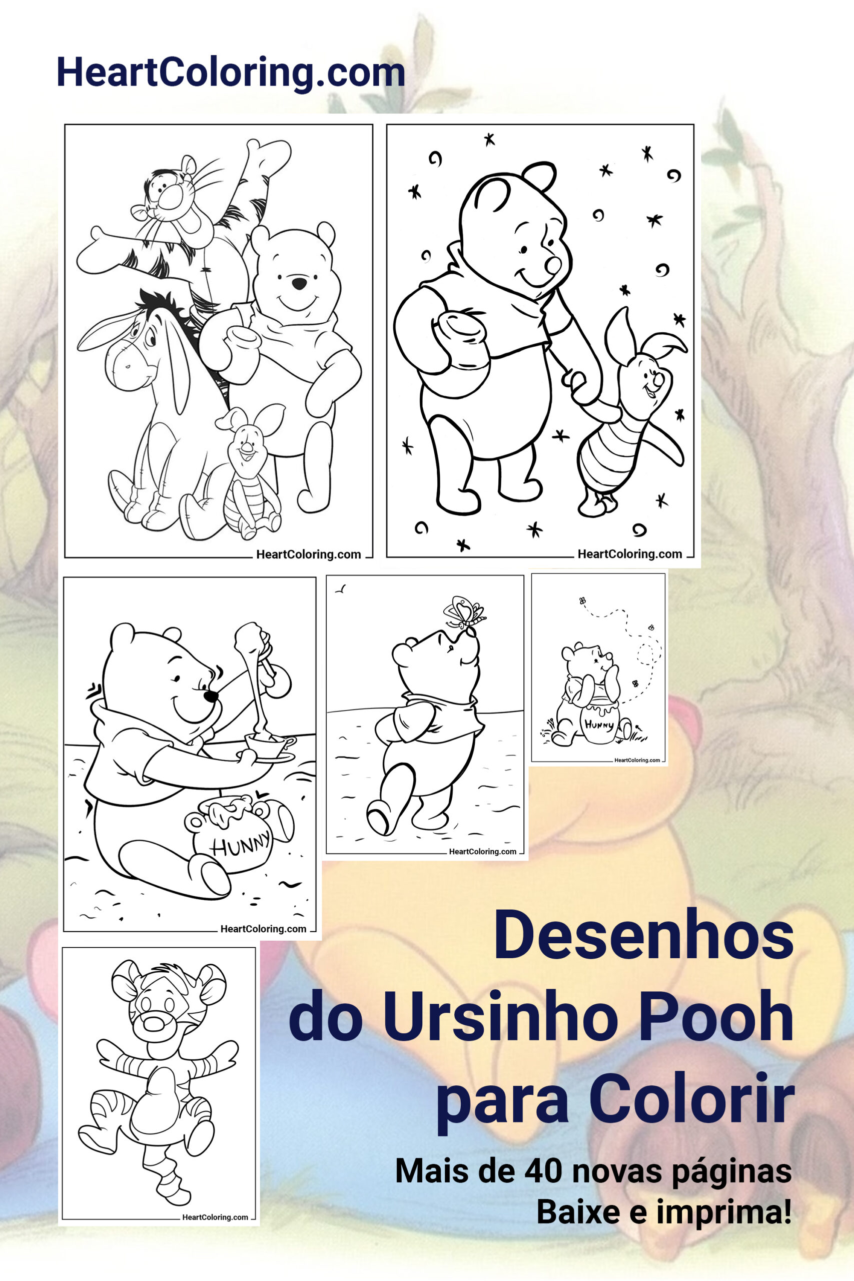 Desenhos do Ursinho Pooh para Colorir