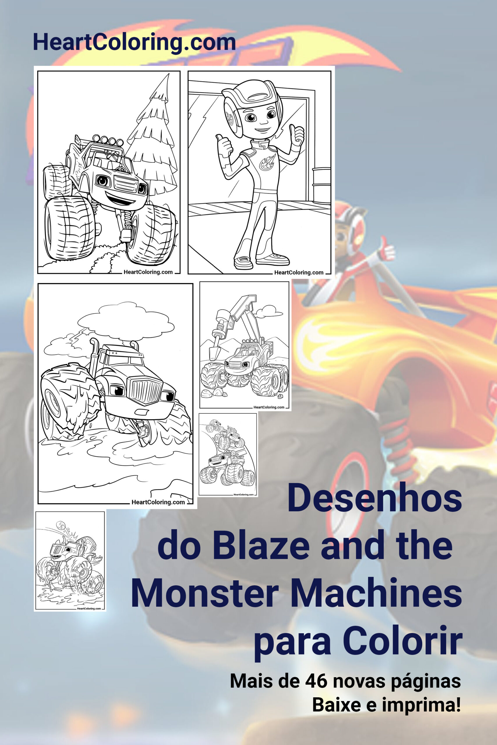 Desenhos do Blaze and the Monster Machines para Colorir